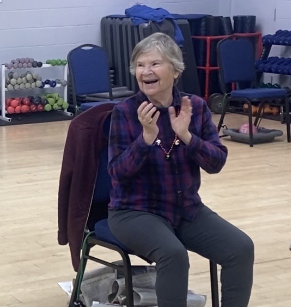 Older adult participating in a healthy living program